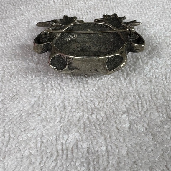 Vintage Unisex Pewter Frog Brooch Pin - Picture 5 of 7